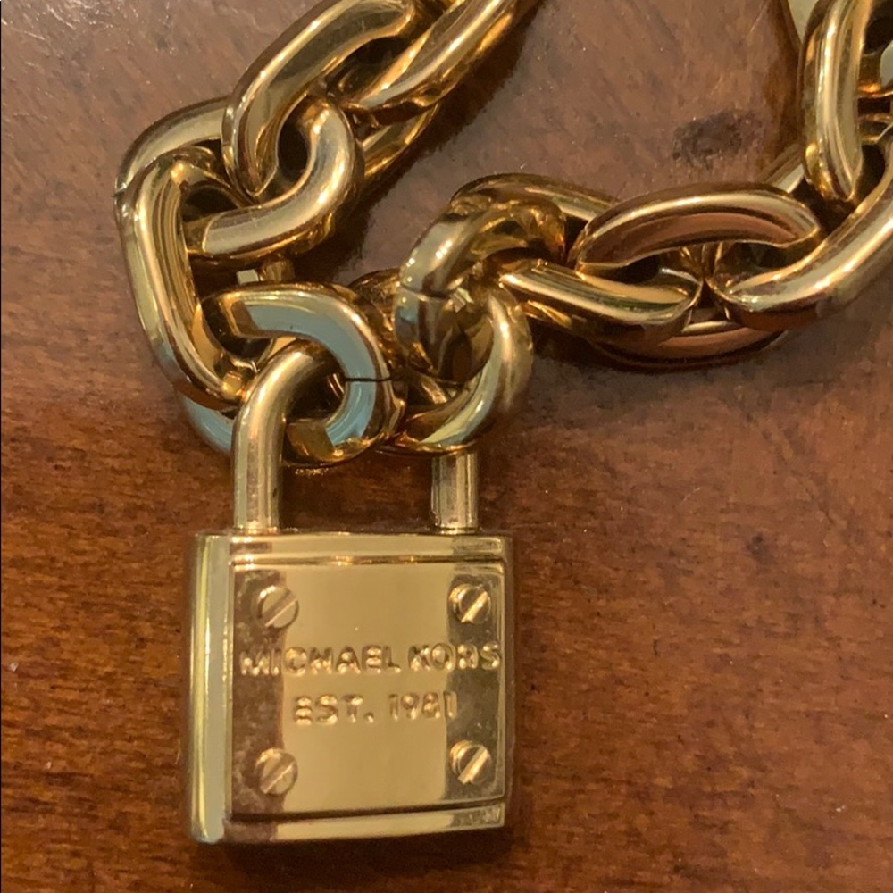 Michael Kors gold lock choker